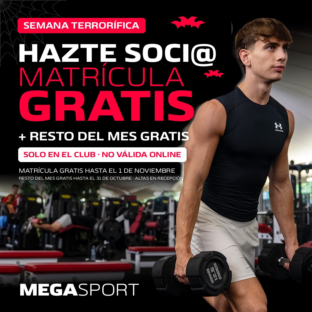 Semana Terrorífica: hazte soci@ en el club con matrícula gratis hasta el 1 de noviembre y resto del mes gratis hasta el 31 de octubre. Oferta solo en el club, no válida online